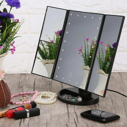 Lighted Trifold Mirror - Top Health